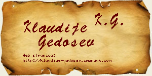 Klaudije Gedošev vizit kartica
